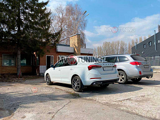 BLACKOUT EDITION. Спойлер лип крашенный Черный глянец Skoda Rapid II Gen (2020 - 2024 - по настоящее время) + УСТАНОВОЧНЫЙ КОМПЛЕКТ