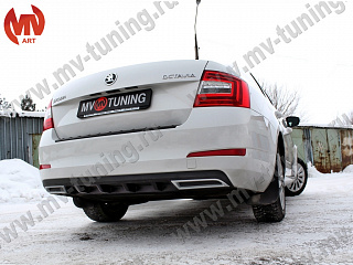 Диффузор заднего бампера Skoda Octavia III A7 (2013 - 2020) под окраску